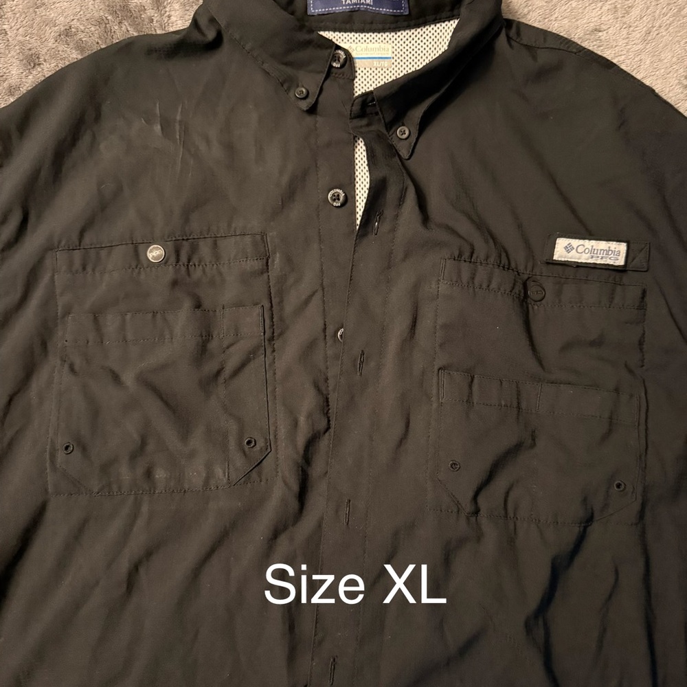 Columbia Black Utility Shirt XL
